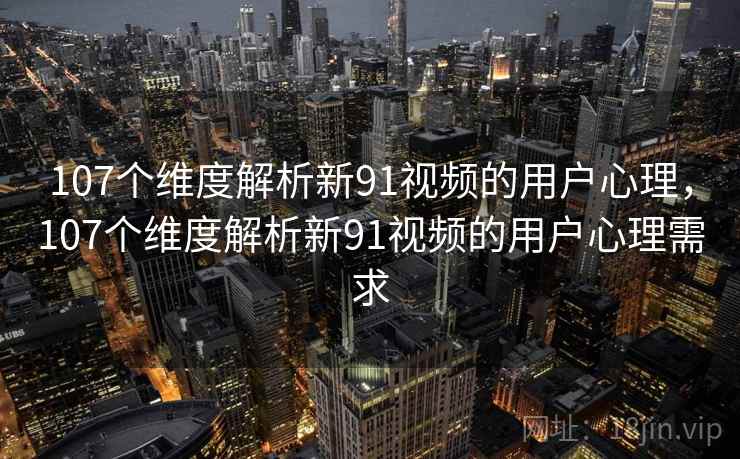 107个维度解析新91视频的用户心理,107个维度解析新91视频的用户心理需求